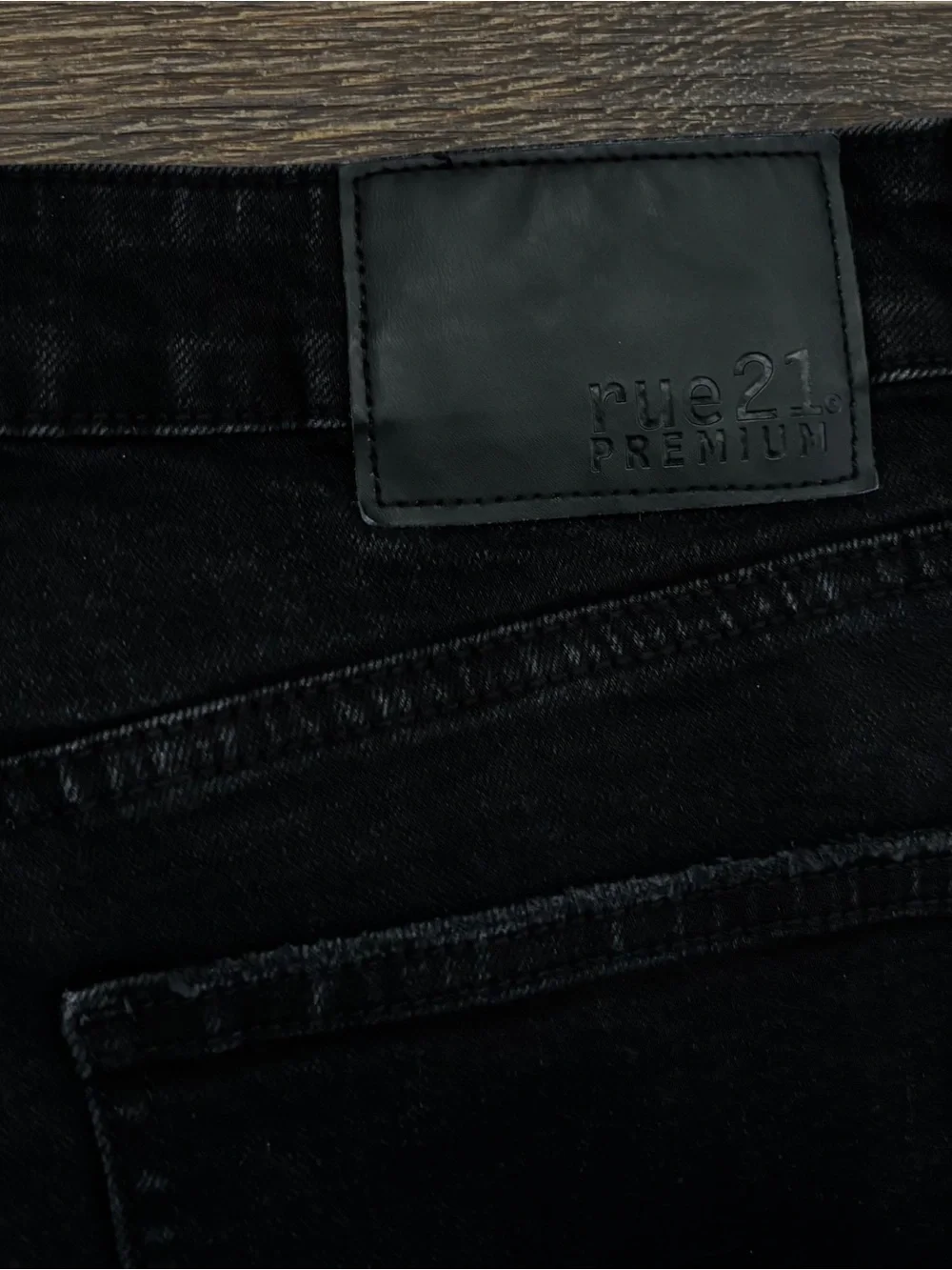 Black ripped Jeans with Bandana Patch